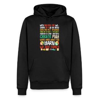 Motivational Daycare Teachers Appreciation - Men’s Premium Organic Hoodie - black - Front - Nico (187cm)