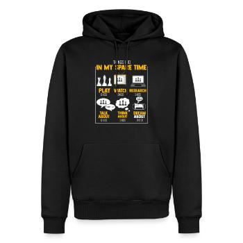 Humorous Thing Do My Spare Times Play Board Sport - Men’s Premium Organic Hoodie - black - Front - Nico (187cm)