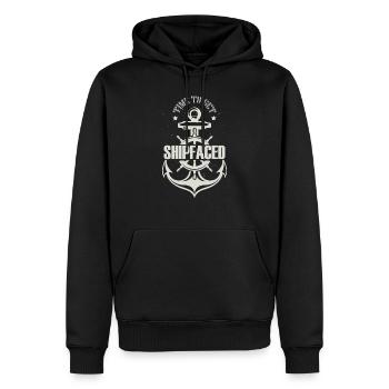 Nouveauté pour obtenir un navire face à la navigation à voile marine - Sweat à capuche Premium bio Homme - noir - Devant - Nico (187cm)
