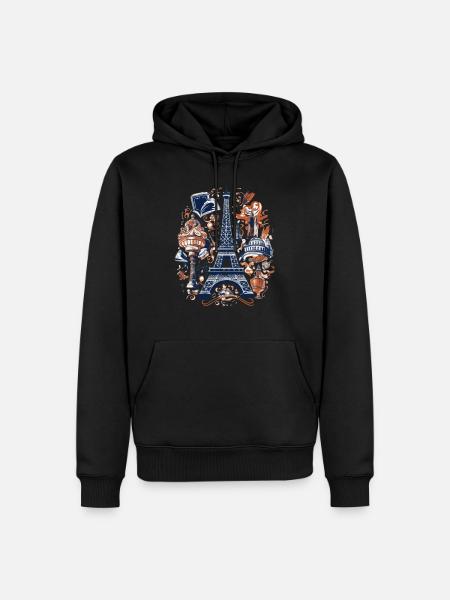 Paris and its monuments - Men’s Premium Organic Hoodie - black