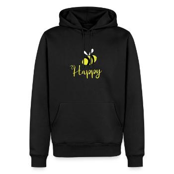 Inspirational Happiness Enthusiasts Uplifting - Men’s Premium Organic Hoodie - black - Front - Nico (187cm)