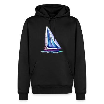 Sailing Sailing Sailing Sailing Ship Sailing Boat - Men’s Premium Organic Hoodie - black - Front - Nico (187cm)