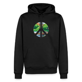 Inspirierender Umweltschützer, Naturschützer - Männer Premium Bio Hoodie - Schwarz - Vorne - Nico (187cm)