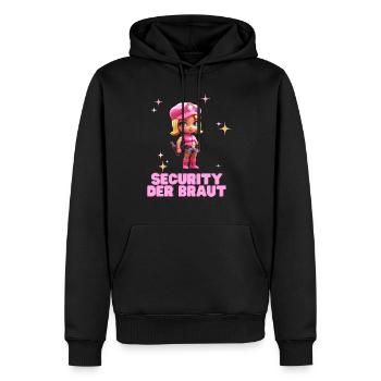Security der Braut - Männer Premium Bio Hoodie - Schwarz - Vorne - Nico (187cm)