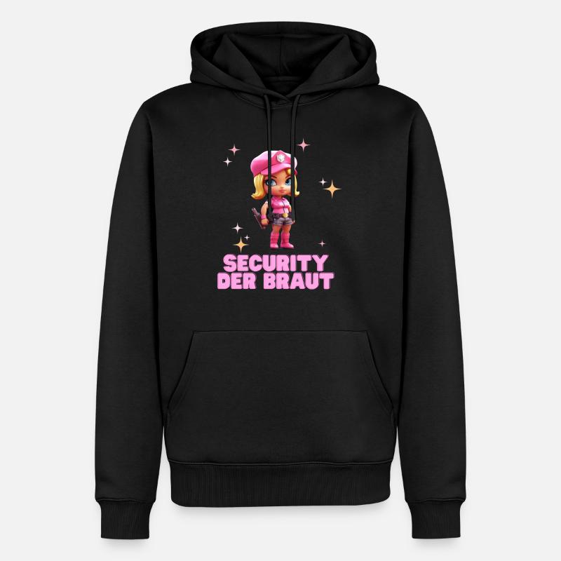Security der Braut - Männer Premium Bio Hoodie - Schwarz