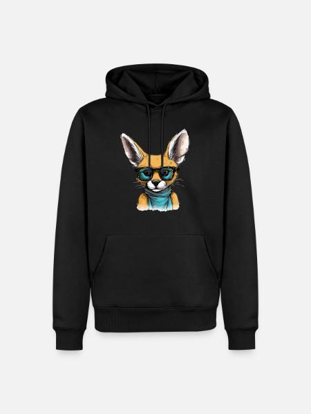 Roro the fennec - Men’s Premium Organic Hoodie - black