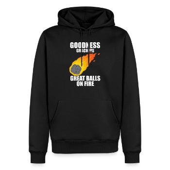Lustige Meteore Illustration Sterngucker - Männer Premium Bio Hoodie - Schwarz - Vorne - Nico (187cm)