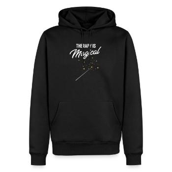 Humorous Magical Mentally Sick Disorders - Men’s Premium Organic Hoodie - black - Front - Nico (187cm)