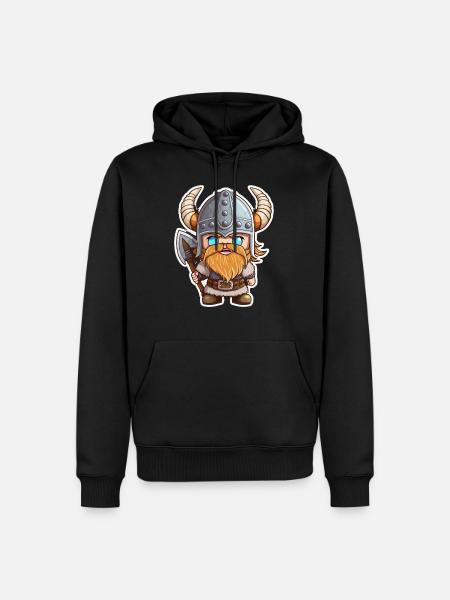 Erik's Expeditions: Cartoon Vikings Erik - Men’s Premium Organic Hoodie - black