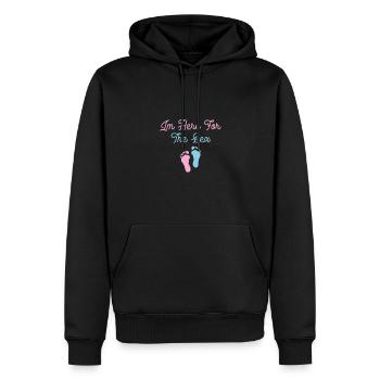 Humorous Dad Party Revealing Mom Baby Funny - Men’s Premium Organic Hoodie - black - Front - Nico (187cm)