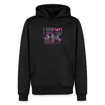 Drôles de mamans sarcastiques lancinant des déclarations disant - Sweat à capuche Premium bio Homme - noir - Devant - Nico (187cm)