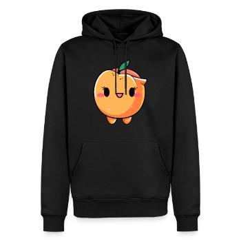 Liki pêche kawaii - Sweat à capuche Premium bio Homme - noir - Devant - Nico (187cm)
