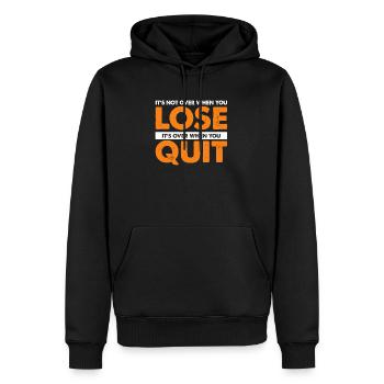 Novelty Inspirational CEO Uplifting Messages - Men’s Premium Organic Hoodie - black - Front - Nico (187cm)