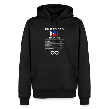 Amateurs de faits nutritionnels philippins humoristiques - Sweat à capuche Premium bio Homme - noir - Devant - Nico (187cm)