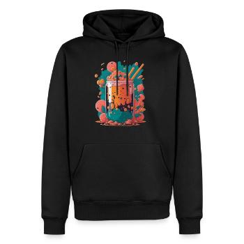 Cocktail d’été - Sweat à capuche Premium bio Homme - noir - Devant - Nico (187cm)