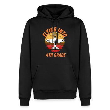 Flying Into 4rd Grade Back to School for Pupils - Men’s Premium Organic Hoodie - black - Front - Nico (187cm)