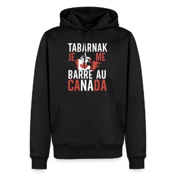 Je peux pas cadeau voyage au canada homme femme - Sweat à capuche Premium bio Homme - noir - Devant - Nico (187cm)