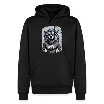 WEREWOLF Teen 3 - Men’s Premium Organic Hoodie - black - Front - Nico (187cm)