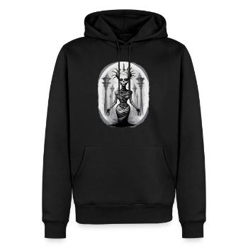 portrait d une momie 4 - Sweat à capuche Premium bio Homme - noir - Devant - Nico (187cm)