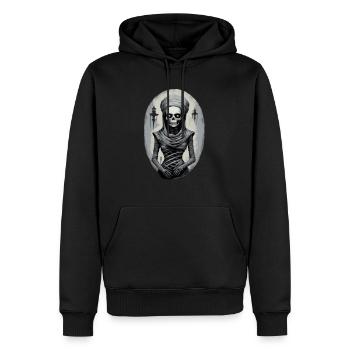 portrait d une momie 6 - Sweat à capuche Premium bio Homme - noir - Devant - Nico (187cm)