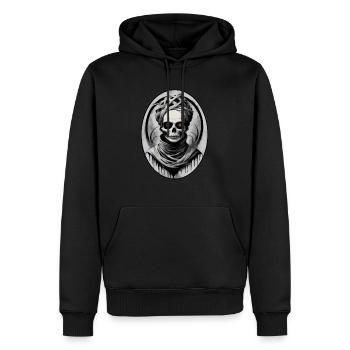 portrait d une momie 7 - Sweat à capuche Premium bio Homme - noir - Devant - Nico (187cm)