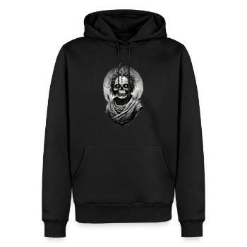 portrait d une momie 9 - Sweat à capuche Premium bio Homme - noir - Devant - Nico (187cm)