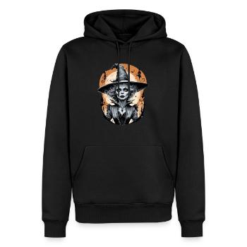 Klassische Hexe 8 - Männer Premium Bio Hoodie - Schwarz - Vorne - Nico (187cm)