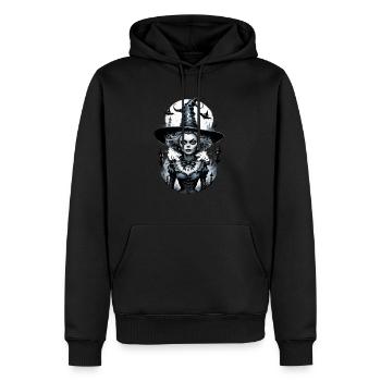 sorcière classique 14 - Sweat à capuche Premium bio Homme - noir - Devant - Nico (187cm)