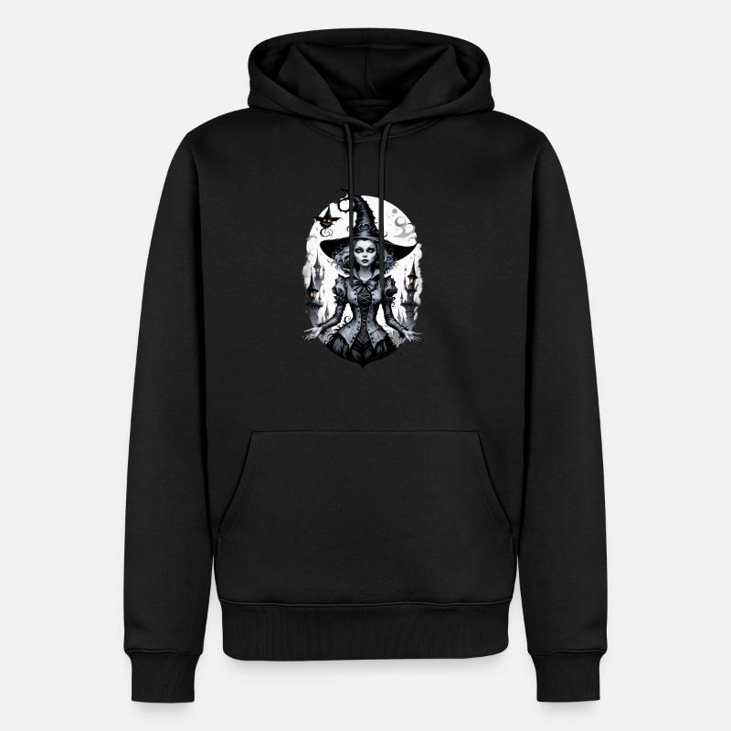 sorcière classique 16 - Sweat à capuche Premium bio Homme - noir