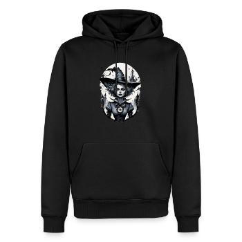 Klassische Hexe 18 - Männer Premium Bio Hoodie - Schwarz - Vorne - Nico (187cm)