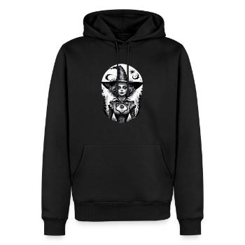 Klassische Hexe 21 - Männer Premium Bio Hoodie - Schwarz - Vorne - Nico (187cm)