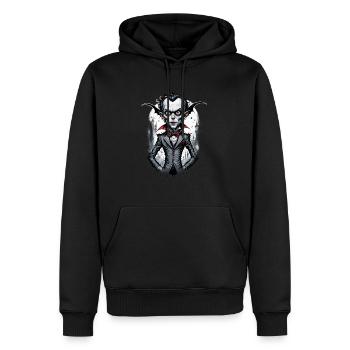 un vampire à grosse tête 1 - Sweat à capuche Premium bio Homme - noir - Devant - Nico (187cm)