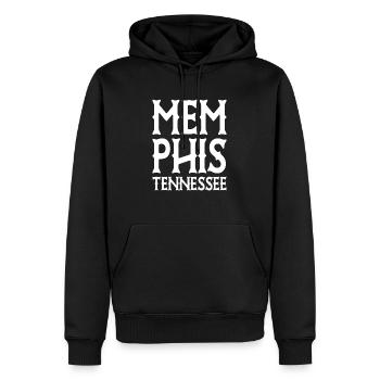 Memphis - Tennessee - United States of America USA - Männer Premium Bio Hoodie - Schwarz - Vorne - Nico (187cm)