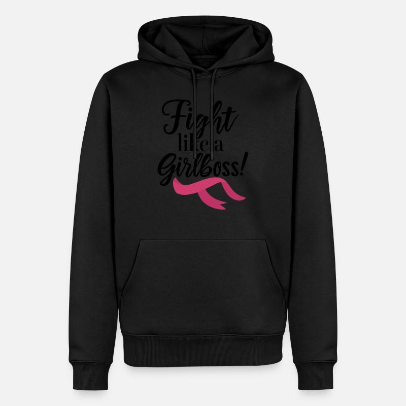 Battez-vous comme une girlboss ! - Sweat à capuche Premium bio Homme - noir