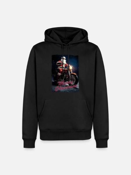 Biker Santa 4 - Men’s Premium Organic Hoodie - black