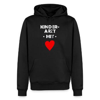 Kinderarzt mit Herz - Arzt - Krankenhaus - Doktor - Männer Premium Bio Hoodie - Schwarz - Vorne - Nico (187cm)