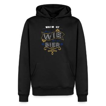 weihnachten 18 geburtstag die welt retten - Männer Premium Bio Hoodie - Schwarz - Vorne - Nico (187cm)