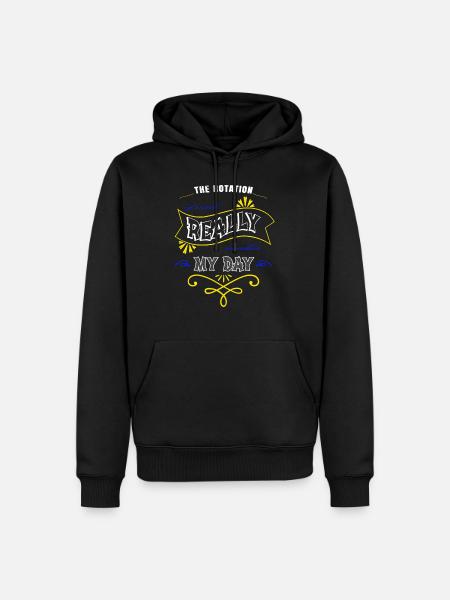 sayings bday telescope earth quote geek - Männer Premium Bio Hoodie - Schwarz