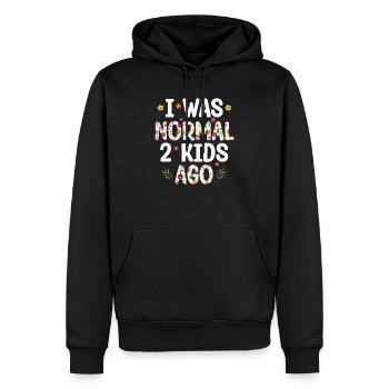 Mama Leben Ich war Normal Vor Zwei Kindern Lustig - Männer Premium Bio Hoodie - Schwarz - Vorne - Nico (187cm)