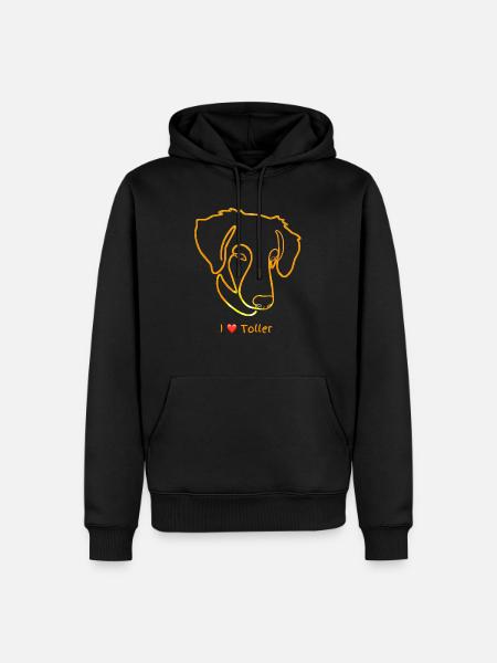 I Love Toller - Männer Premium Bio Hoodie - Schwarz