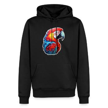 Papagei - Männer Premium Bio Hoodie - Schwarz - Vorne - Nico (187cm)