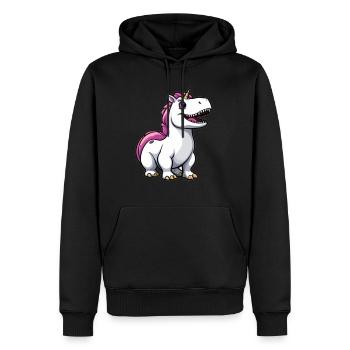 Dark Licorne - Sweat à capuche Premium bio Homme - noir - Devant - Nico (187cm)