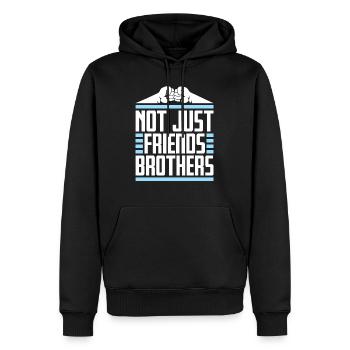 Nicht nur Freunde Brüder Passende Familie Freund - Männer Premium Bio Hoodie - Schwarz - Vorne - Nico (187cm)