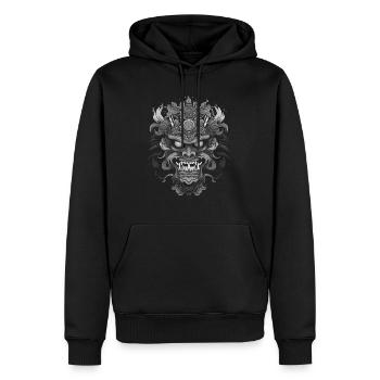 Fantasy Dragon Anime Dragon Head Mythical reptile - Men’s Premium Organic Hoodie - black - Front - Nico (187cm)