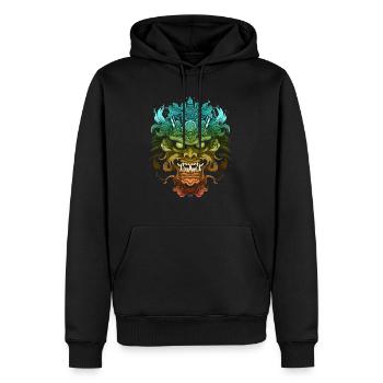 Fantasy Drache Anime Drachenkopf Mythisches Reptil - Männer Premium Bio Hoodie - Schwarz - Vorne - Nico (187cm)