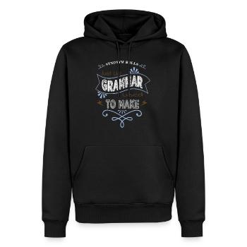 coffeecups cups blog gift idea editer - Men’s Premium Organic Hoodie - black - Front - Nico (187cm)