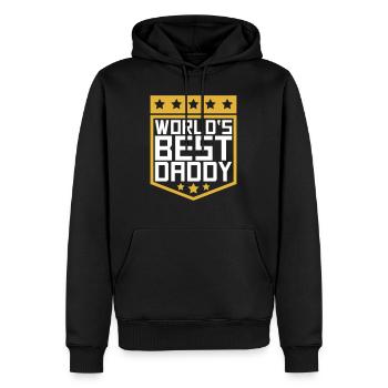 Le meilleur papa de tous les temps Cool Love - Sweat à capuche Premium bio Homme - noir - Devant - Nico (187cm)