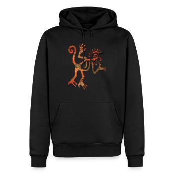 Maya Mexique Aztèque Mexicain Tribar Crâne Indien Inca - Sweat à capuche Premium bio Homme - noir - Devant - Nico (187cm)