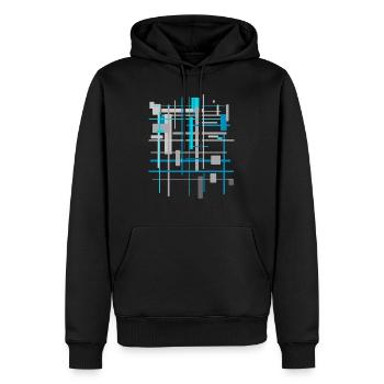 Architektur Muster - Männer Premium Bio Hoodie - Schwarz - Vorne - Nico (187cm)