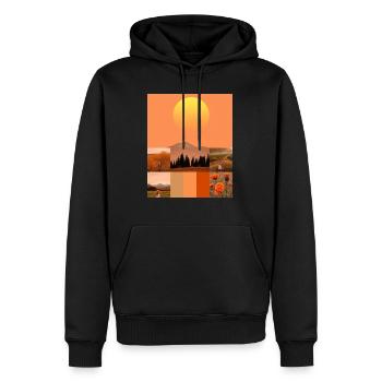 Couchers. - Sweat à capuche Premium bio Homme - noir - Devant - Nico (187cm)